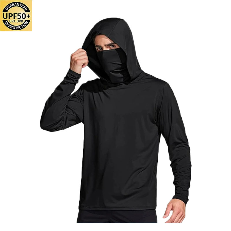Men Solid Color Hooded Fishing - Fishing Mask Sun Protection review and price