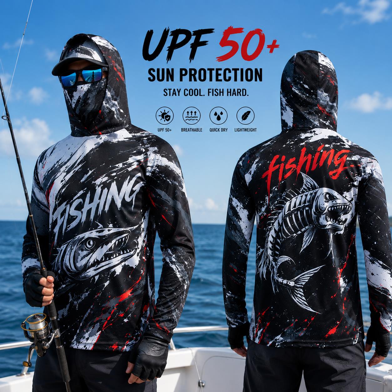 Quick Dry Breathable Men Fishi - Fishing Hoodie review and price